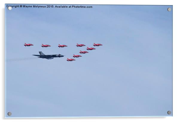  Vulcan & Red Arrows  Acrylic by Wayne Molyneux