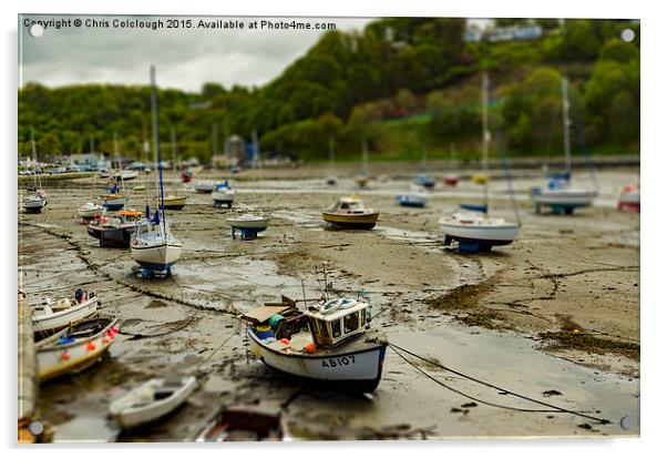  Lower Fishguard Harbour Acrylic by Chris Colclough
