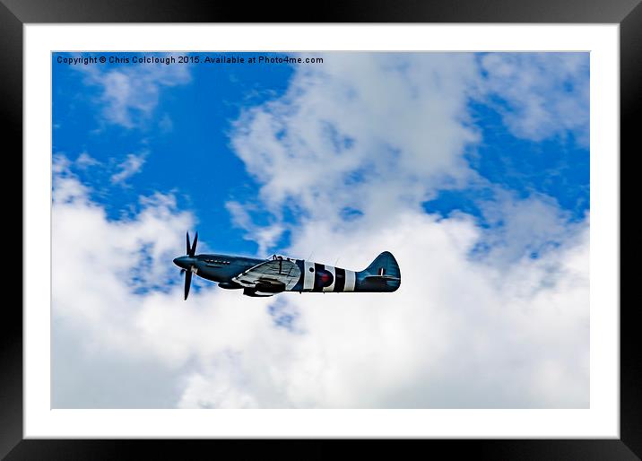 Supermarine Spitfire Framed Mounted Print by Chris Colclough