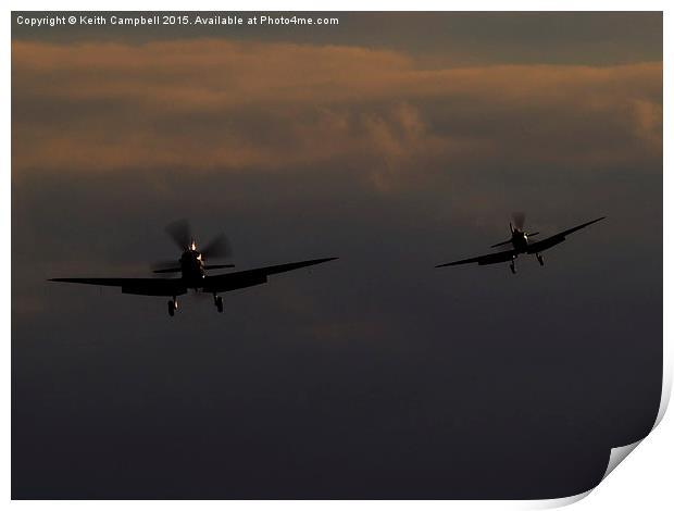  Home for Tea and Medals. Print by Keith Campbell