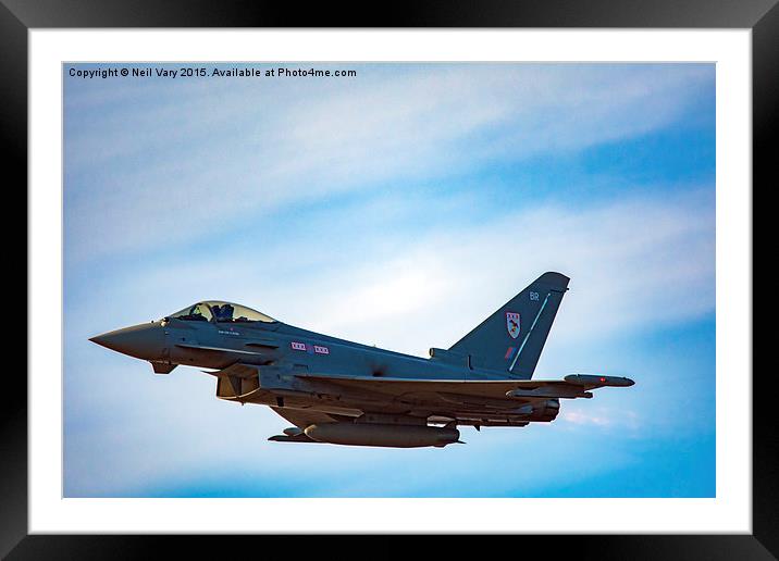 The Eurofighter Typhoon Fly past Framed Mounted Print by Neil Vary