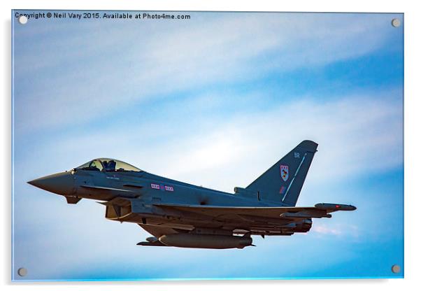 The Eurofighter Typhoon Fly past Acrylic by Neil Vary