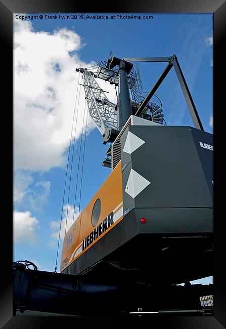 Liebherr Crawler crane in Birkenhead Docks Framed Print by Frank Irwin