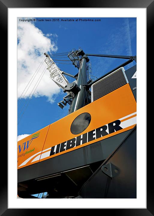  Liebherr Crawler crane in Birkenhead Docks Framed Mounted Print by Frank Irwin