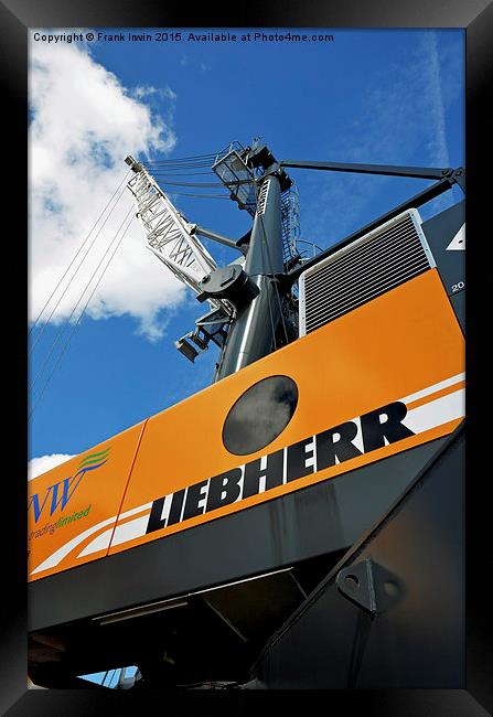  Liebherr Crawler crane in Birkenhead Docks Framed Print by Frank Irwin