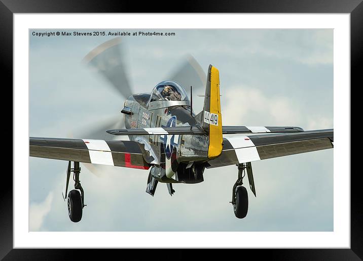  Mustang P51D "Janie" gear up! Framed Mounted Print by Max Stevens