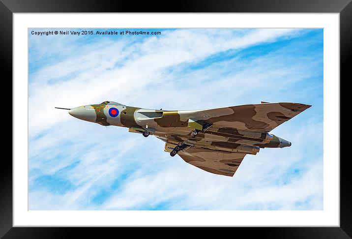  Avro Vulcan XH558 low speed fly past Framed Mounted Print by Neil Vary