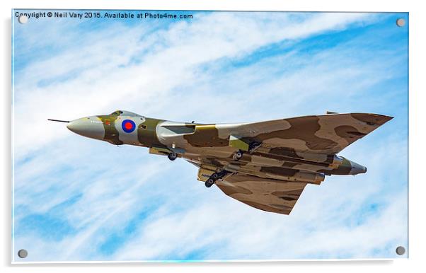  Avro Vulcan XH558 low speed fly past Acrylic by Neil Vary