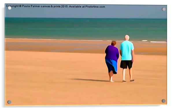 Tenby memories Acrylic by Paula Palmer canvas