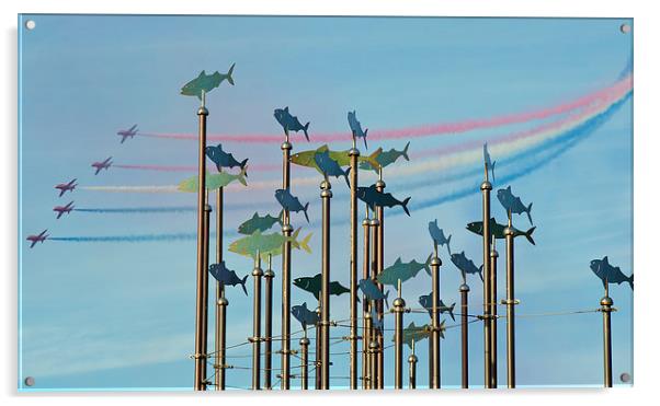  Red Arrows and Public Art Acrylic by Andy Heap