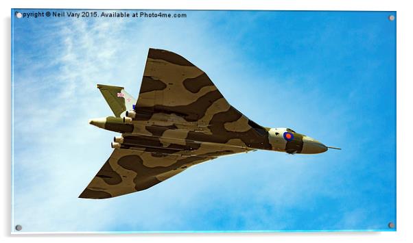 Avro Vulcan XH558 Acrylic by Neil Vary