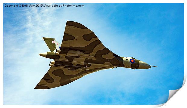 Avro Vulcan XH558 Print by Neil Vary