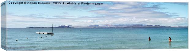 Panorama of Pontoon and Fuerteventura Canvas Print by Adrian Brockwell