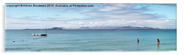 Panorama of Pontoon and Fuerteventura Acrylic by Adrian Brockwell