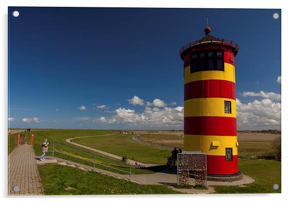 Pilsum lighthouse Acrylic by Thomas Schaeffer