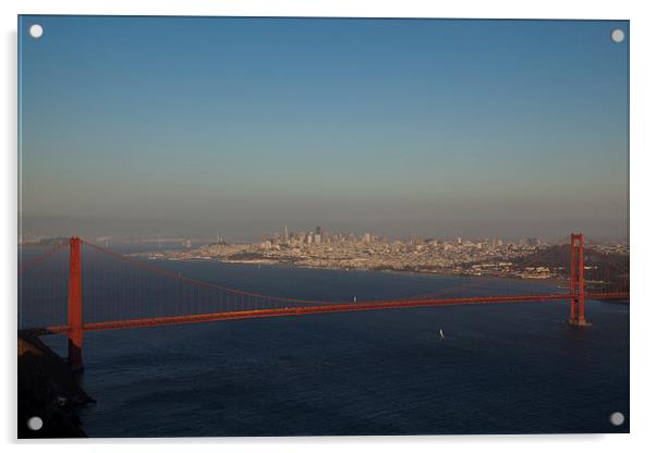 Golden Gate Bridge Acrylic by Thomas Schaeffer