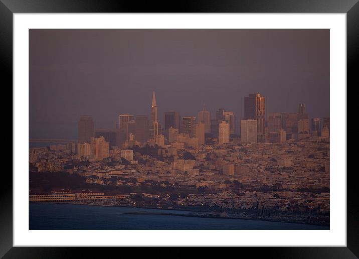Downtown San Francisco Framed Mounted Print by Thomas Schaeffer