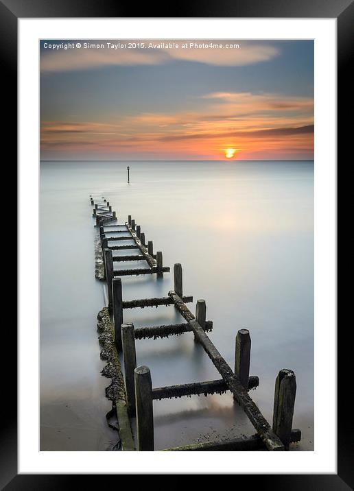  Overstrand at sunrise Framed Mounted Print by Simon Taylor