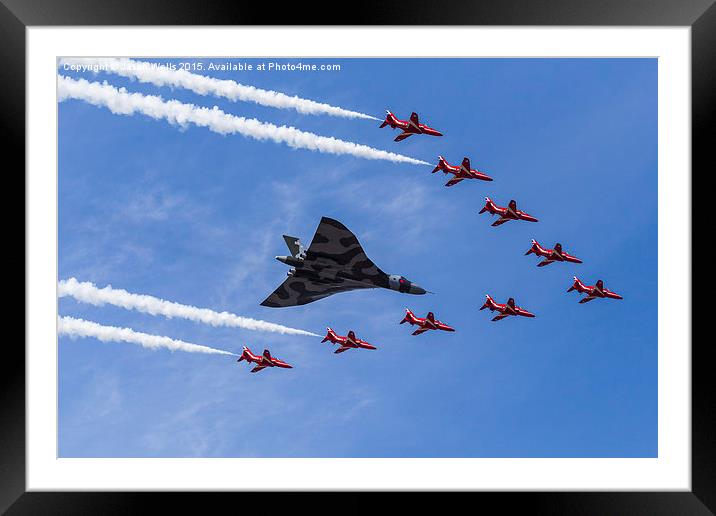 The Vulcan with the Red Arrows Framed Mounted Print by Jason Wells