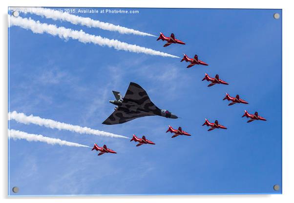 The Vulcan with the Red Arrows Acrylic by Jason Wells