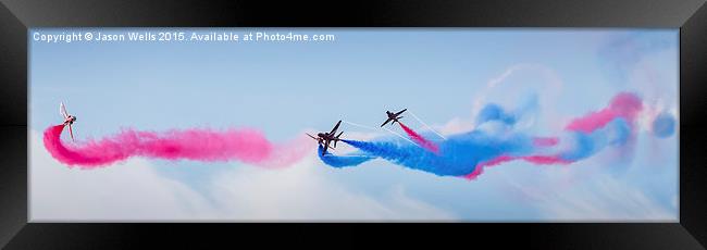Panorama of the Red Arrows Framed Print by Jason Wells