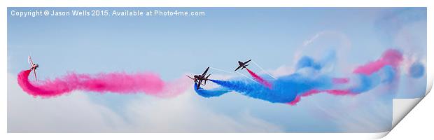 Panorama of the Red Arrows Print by Jason Wells
