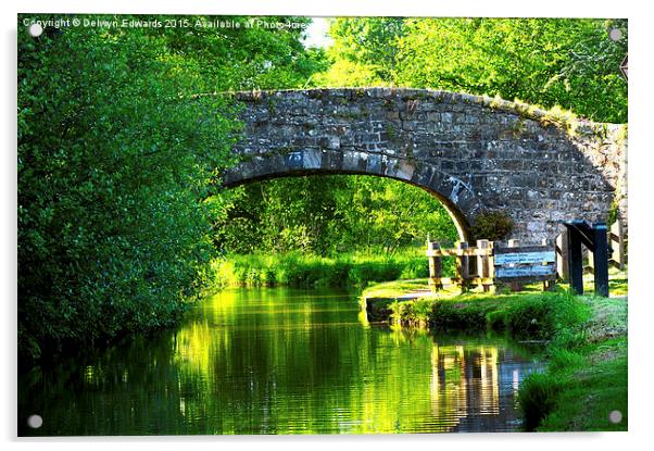 Canal Bridge  Acrylic by Delwyn Edwards
