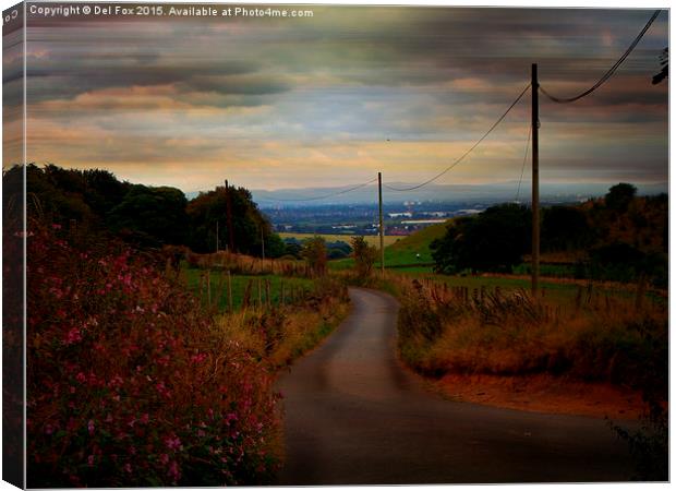  countyside walk Canvas Print by Derrick Fox Lomax