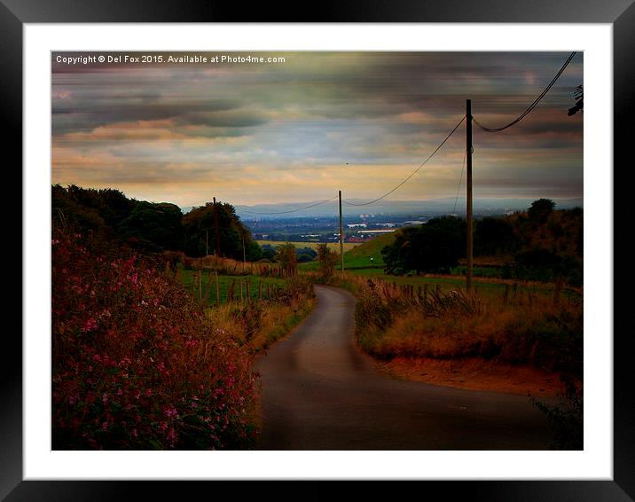  countyside walk Framed Mounted Print by Derrick Fox Lomax
