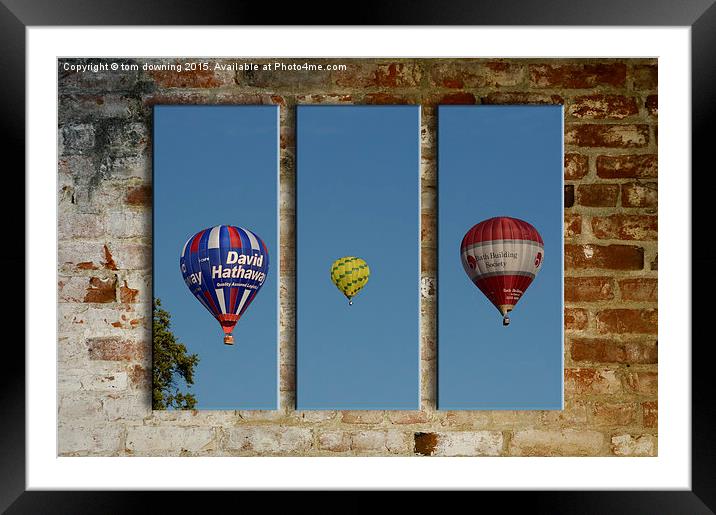  Balloon Trio Framed Mounted Print by tom downing
