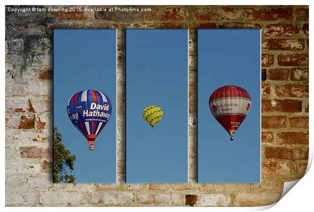  Balloon Trio Print by tom downing