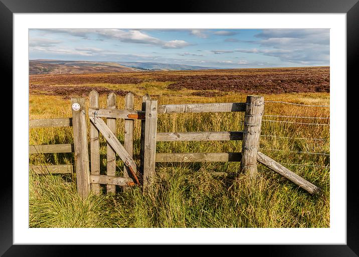 Peak District moors in the High Peak above Buxton  Framed Mounted Print by Chris Warham