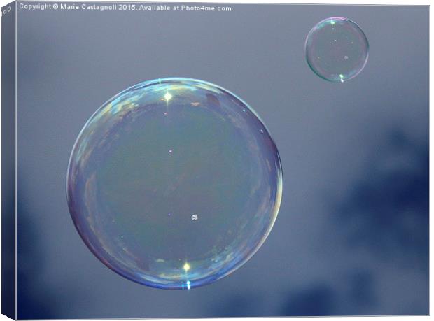 Floating Liquid Bubbles Canvas Print by Marie Castagnoli