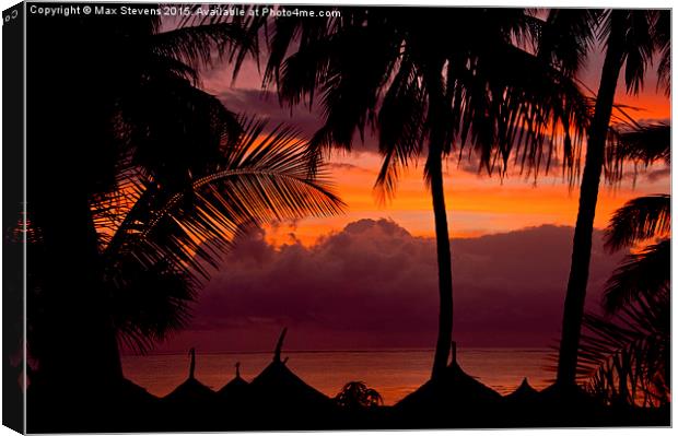  Tropical sunrise Canvas Print by Max Stevens