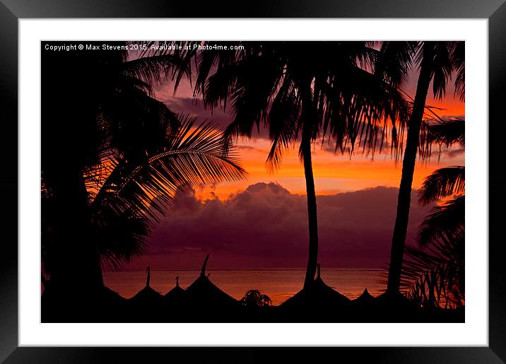  Tropical sunrise Framed Mounted Print by Max Stevens