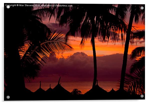  Tropical sunrise Acrylic by Max Stevens