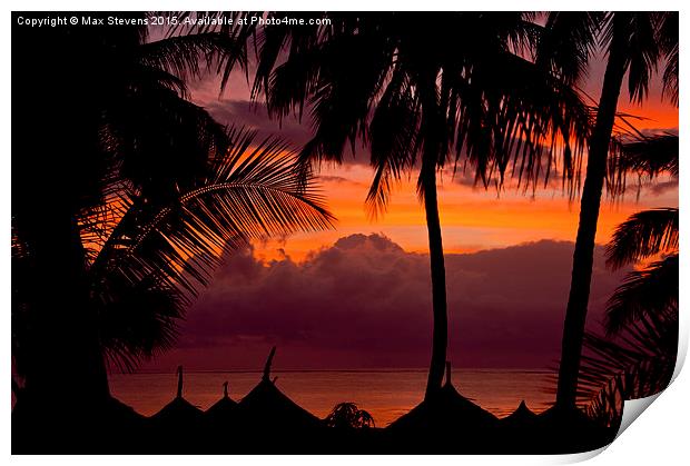  Tropical sunrise Print by Max Stevens