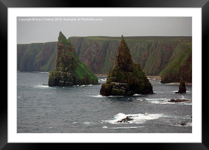 Duncansby Sea Stacks Framed Mounted Print by Zena Clothier