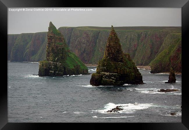 Duncansby Sea Stacks Framed Print by Zena Clothier