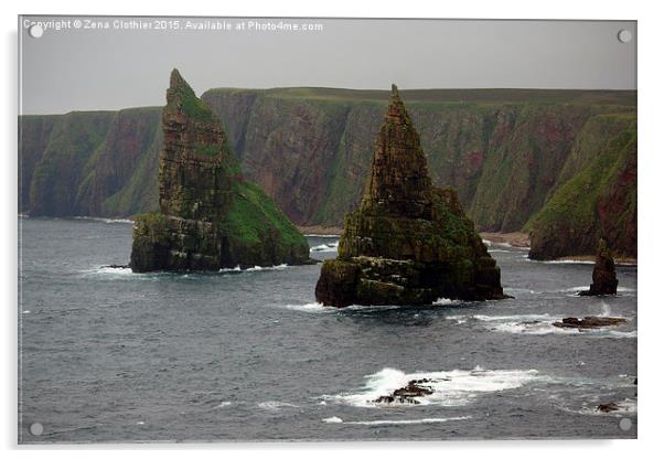 Duncansby Sea Stacks Acrylic by Zena Clothier