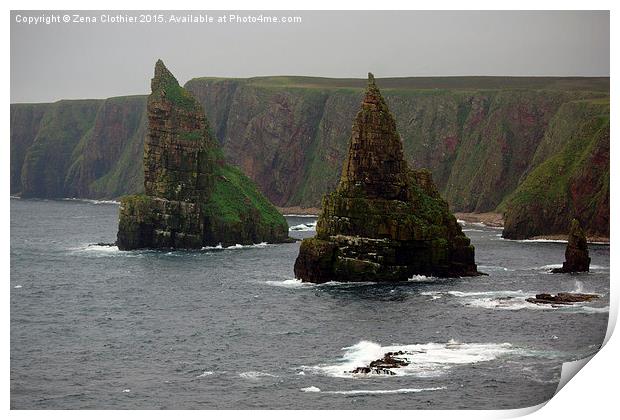 Duncansby Sea Stacks Print by Zena Clothier