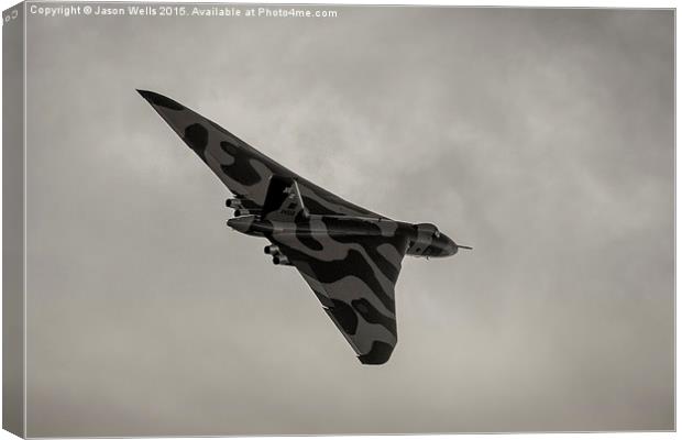 Avro Vulcan in black & white Canvas Print by Jason Wells