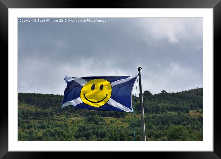  Smiling Saltire Framed Mounted Print by Scott Williams