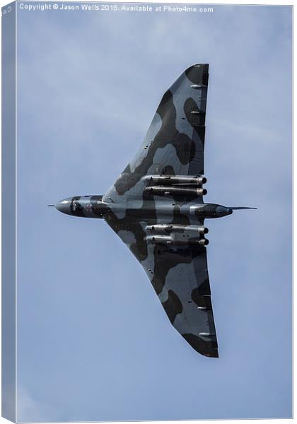 XH558 prepares for another wingover Canvas Print by Jason Wells
