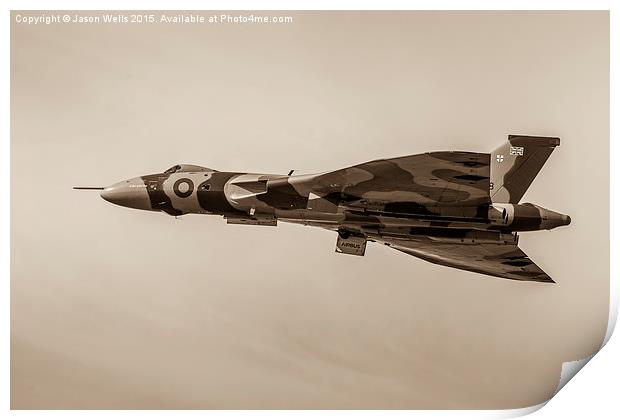 Sepia image of the Vulcan Print by Jason Wells