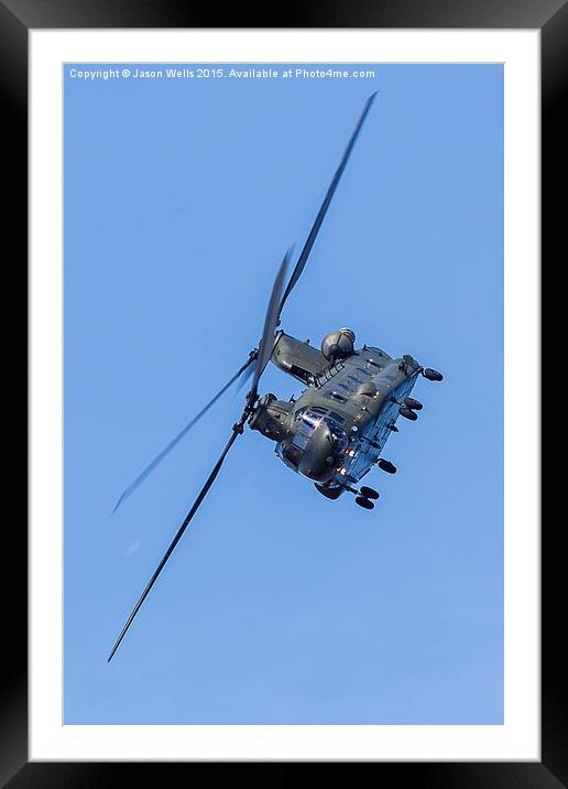 Portrait crop of the RAF Chinook Framed Mounted Print by Jason Wells