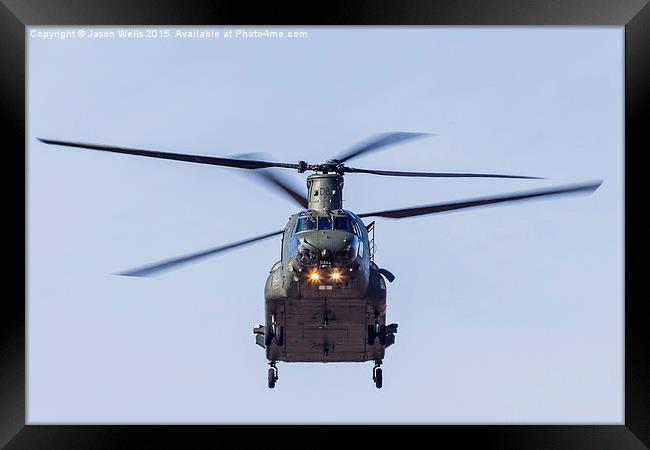 Face on with the RAF Chinook Framed Print by Jason Wells