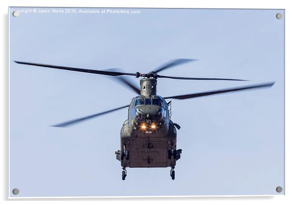 Face on with the RAF Chinook Acrylic by Jason Wells