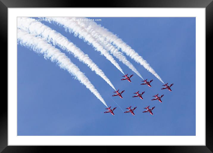 Red Arrows looping Framed Mounted Print by Jason Wells