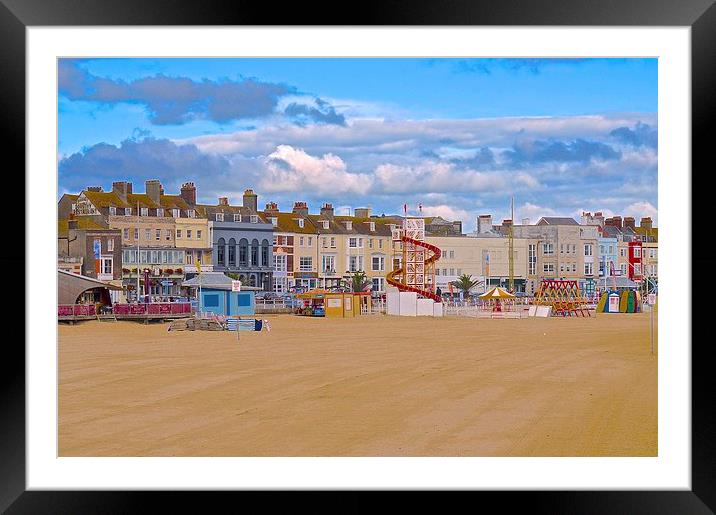  Weymouth Dorset Seafront Framed Mounted Print by Sue Bottomley